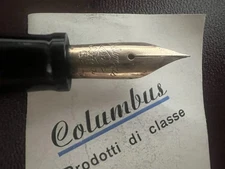 COLUMBUS Fountain Pen Desk Extra 21 Piston Gold Nib Vintage
