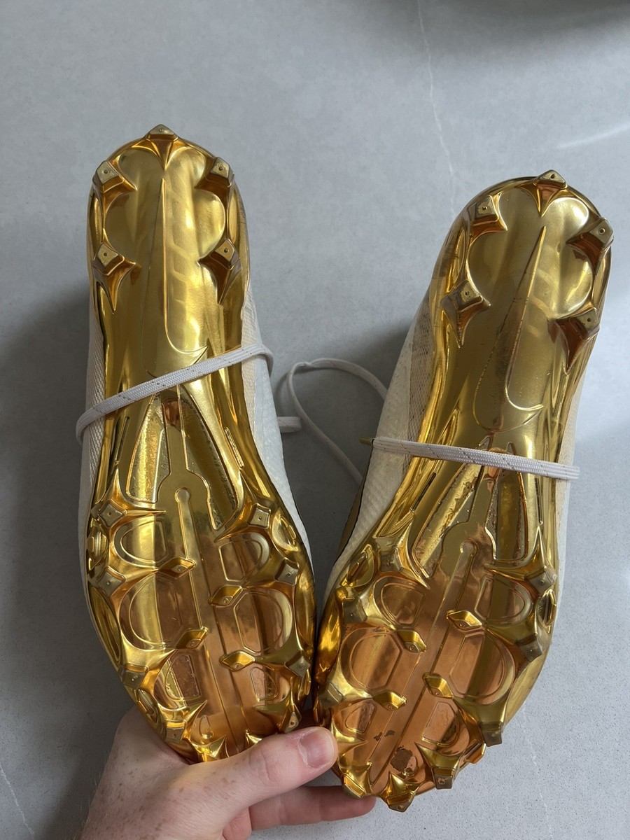 2018 Nike Vapor Football Cleats White/Gold Men's Nike Vapor Pros