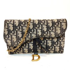 Christian Dior Crossbody bag Navy Blue Canvas 457637