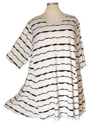 Mari Dago   Ultrakaschierend & Chic SunShine Shirt A-Linie Black & White G 54-58