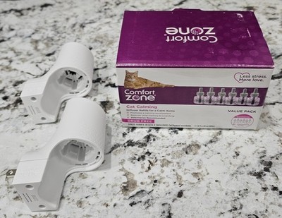 (2) Comfort Zone Multi Cat Calming Diffusers + 6 Pack Refills
