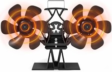 Kaminventilator Ofenventilator – Wärmeströmung, leise, sicher, 12 Flügel