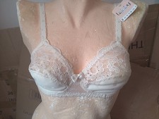 34B - New Lejaby Lingerie Non-Wired (UnPadded) Bra Light Cream UK 34B (1243)