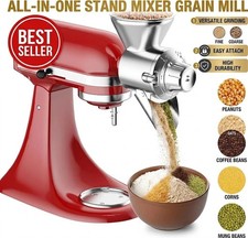 Kitchenaid Metal Grain Mill Attachment for Grinding Dry Grains & Coffee Beans