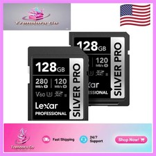 Professional 128GB SILVER PRO SD Cards - 280MB/s Read, Perfect for Videographers