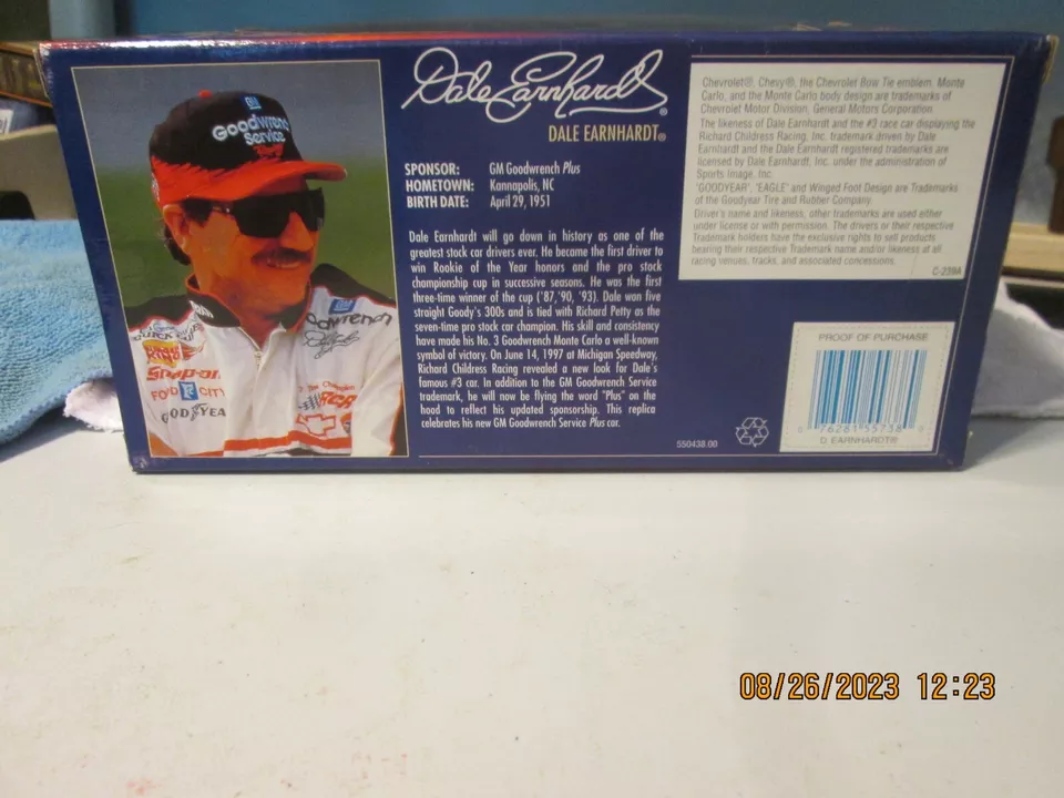 DALE EARNHARDT  1997 WINNERS CIRCLE GOODWRENCH SERVICE PLUS MONTE CARLO   1/24 - Image 4 of 4