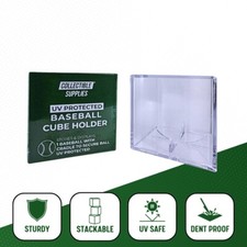 UV Protected Baseball Display Case Acrylic Baseball Cube Clear Storage Case