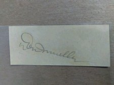 Don Mueller (1927-2011) An American Professional Baseball Player Signature Cut 