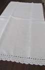 ANTIQUE HUCK LINEN SHOW TOWEL CROCHET BORDER — photo 2