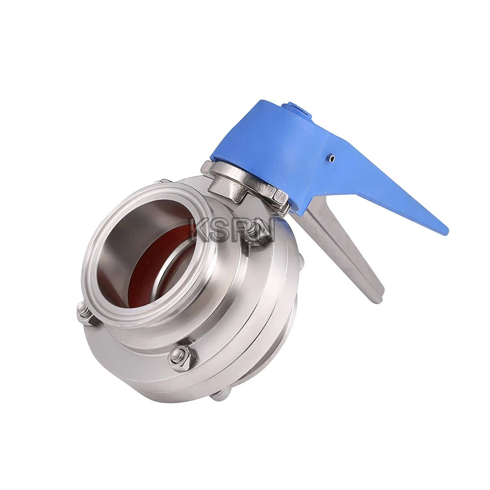 1-1/2'' (φ38MM)Sanitary SS304 Tri Clamp Butterfly Valve Trigger Handle - Image 3 of 4