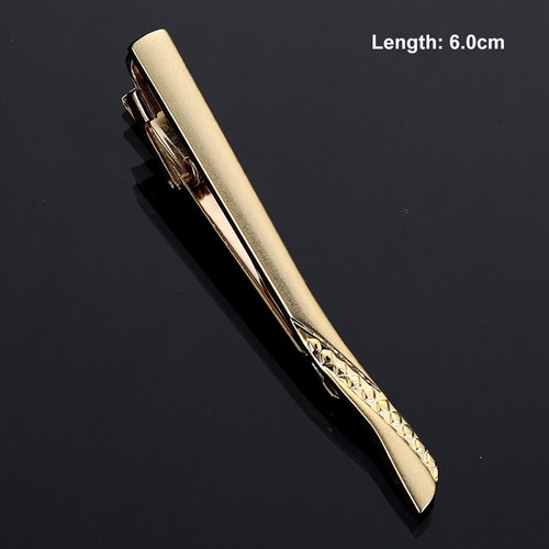 Men's Fashion 5~6cm Silver Gold Tie Clip Shirt Necktie Pin Bar Clasp Wedding - Picture 26 of 29