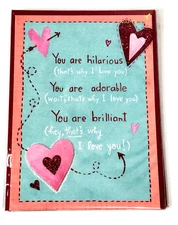 Papyrus Greeting Card Valentines Day Embellished Glitter Hearts Love