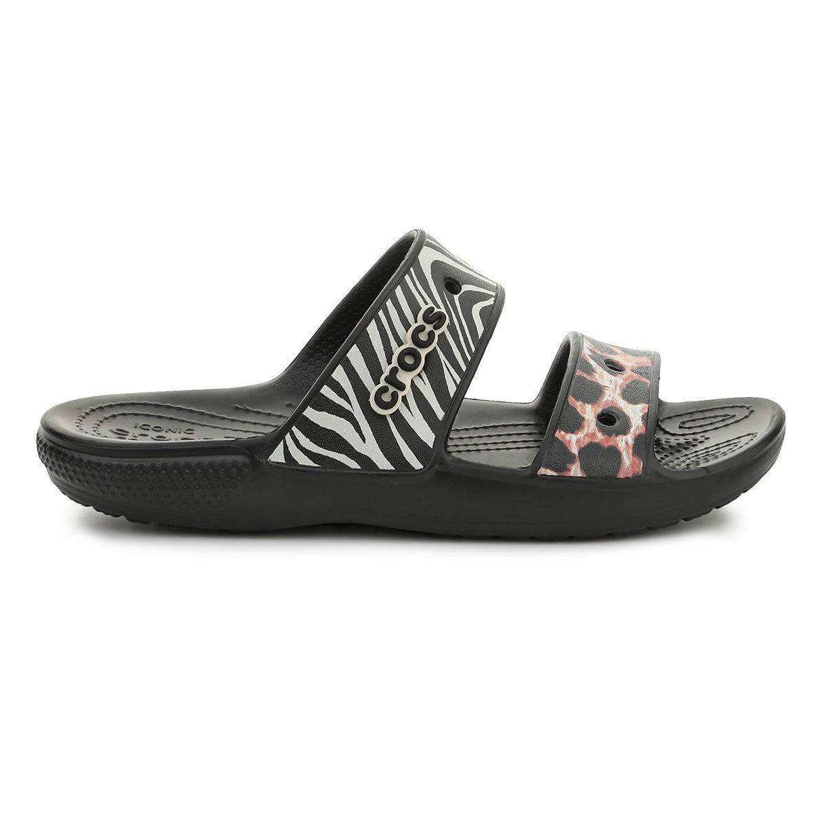 New CROCS Womens CLASSIC ANIMAL REMIX SANDAL LEOPARD 207847-0C4 US W  TAKSE