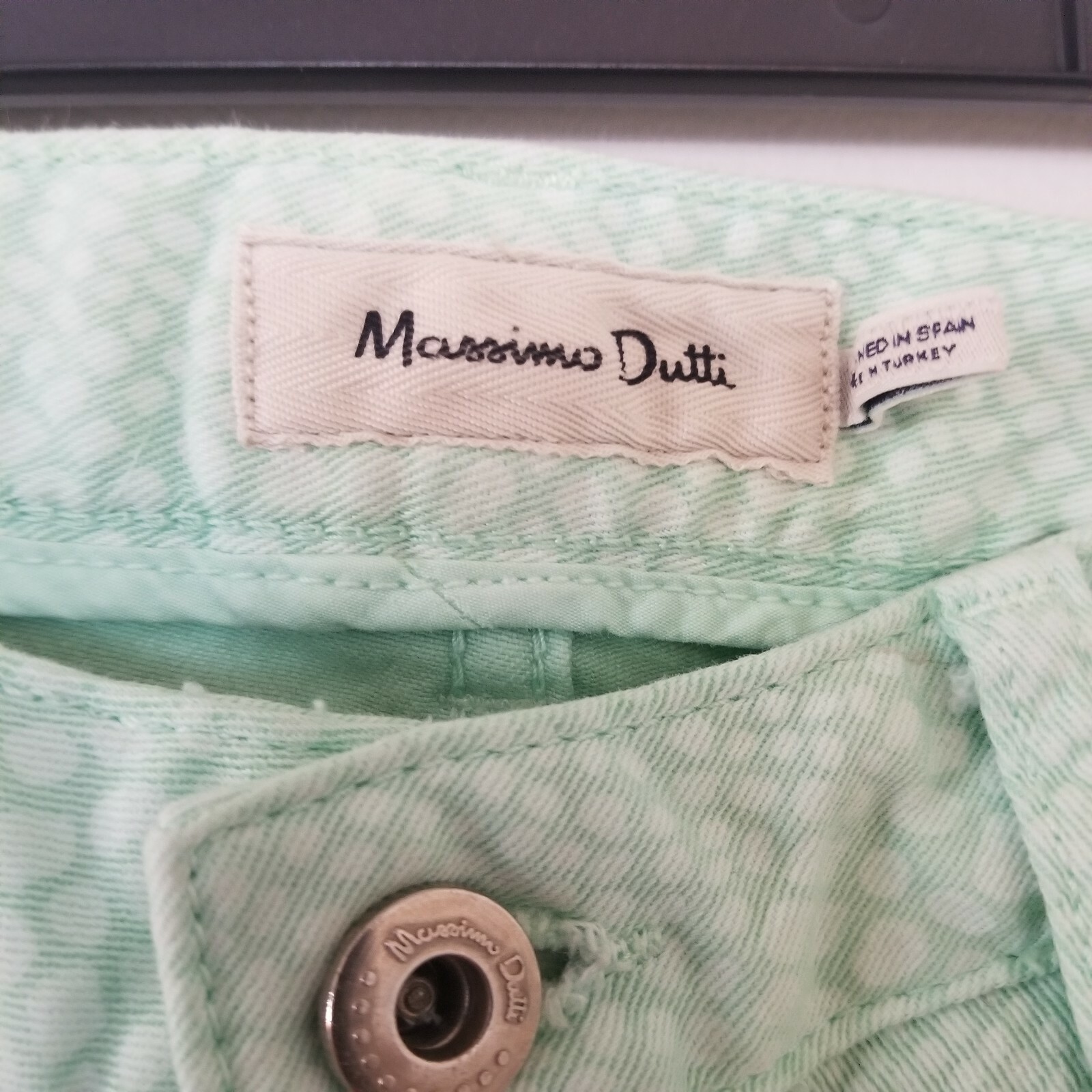 Massimo Dutti Aqua Blue Patterned Jeans Sz 6 image 7