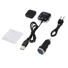Ricevitore Bluetooth Vivavoce Microfono Audio per Auto Dual USB FM 3.1° Chiamate - Miniatura 4