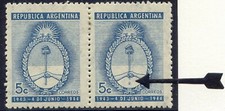 ARGENTINIEN 1944 1.Jahrestag der Revolution ungebr. Paar ABART selt. Plattenfehl