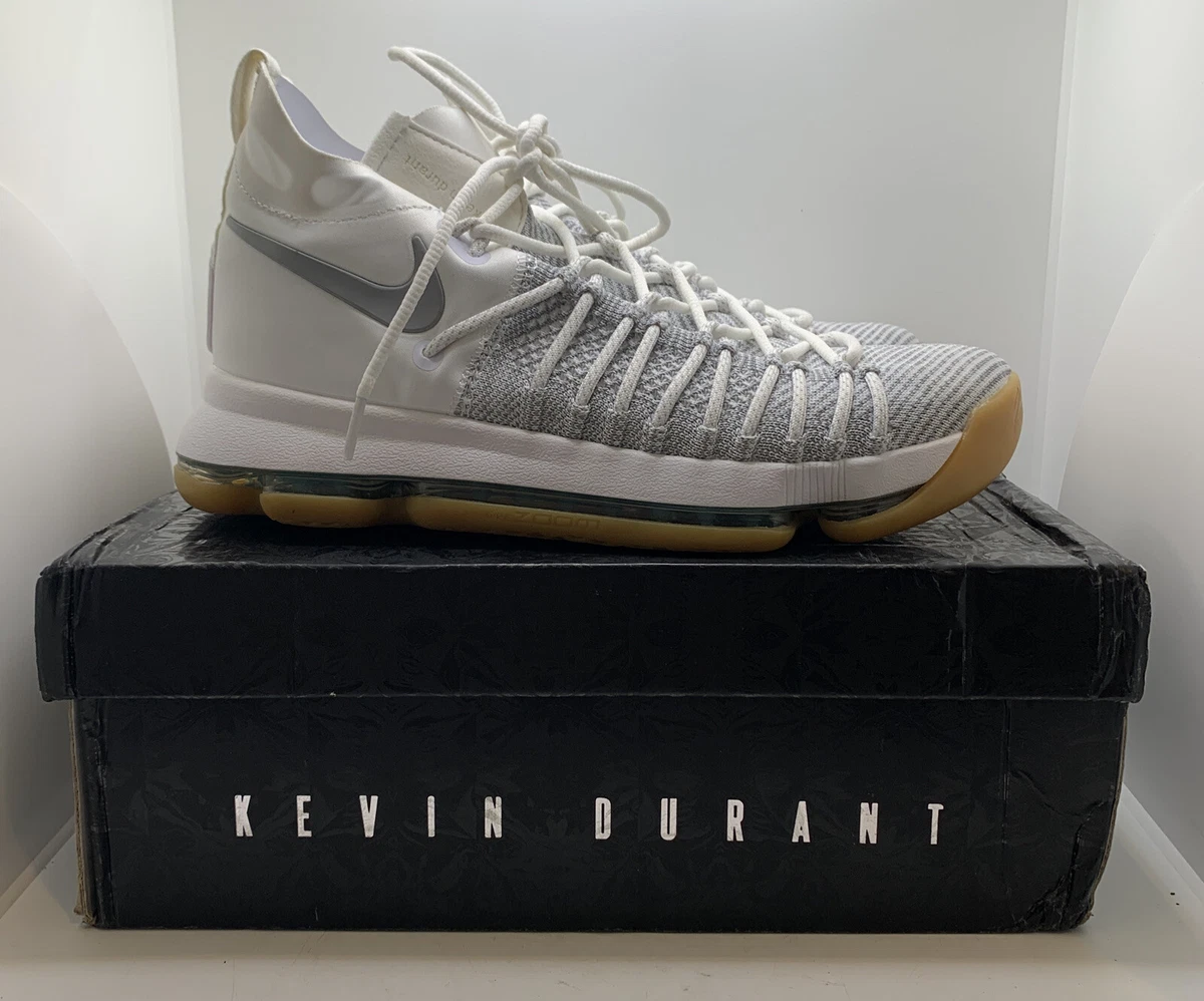 Nike Zoom KD9 Elite Grey Ivory Gum Bottoms Basketball 878637-001  