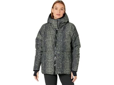 NWT Varley Dorothy Women's Animal Print Down Puffer Ski Jacket