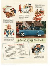1941 Studebaker Commander Land Cruiser 2-tone Blue 4-door Sedan Vintage Ad 1941 Studebaker Commander Land Cruiser 2-tone Blue 4-door Sedan Vintage Ad