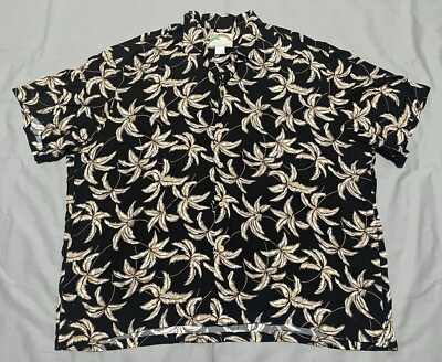 Vintage Paradise Found Hawaiian Tropical Leaves Button Up Shirt Men s Size XXXL