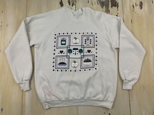 TEACHER SWEATSHIRT: Vtg 90s Gopher Sport Country Schoolhouse Womens Adult MEDIUM