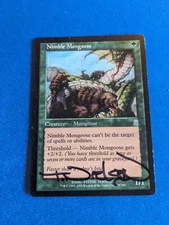 Nimble Mongoose ARTIST SIGNED 2 Terese Nielson 1x  MtG Odyssey **See Pictures**