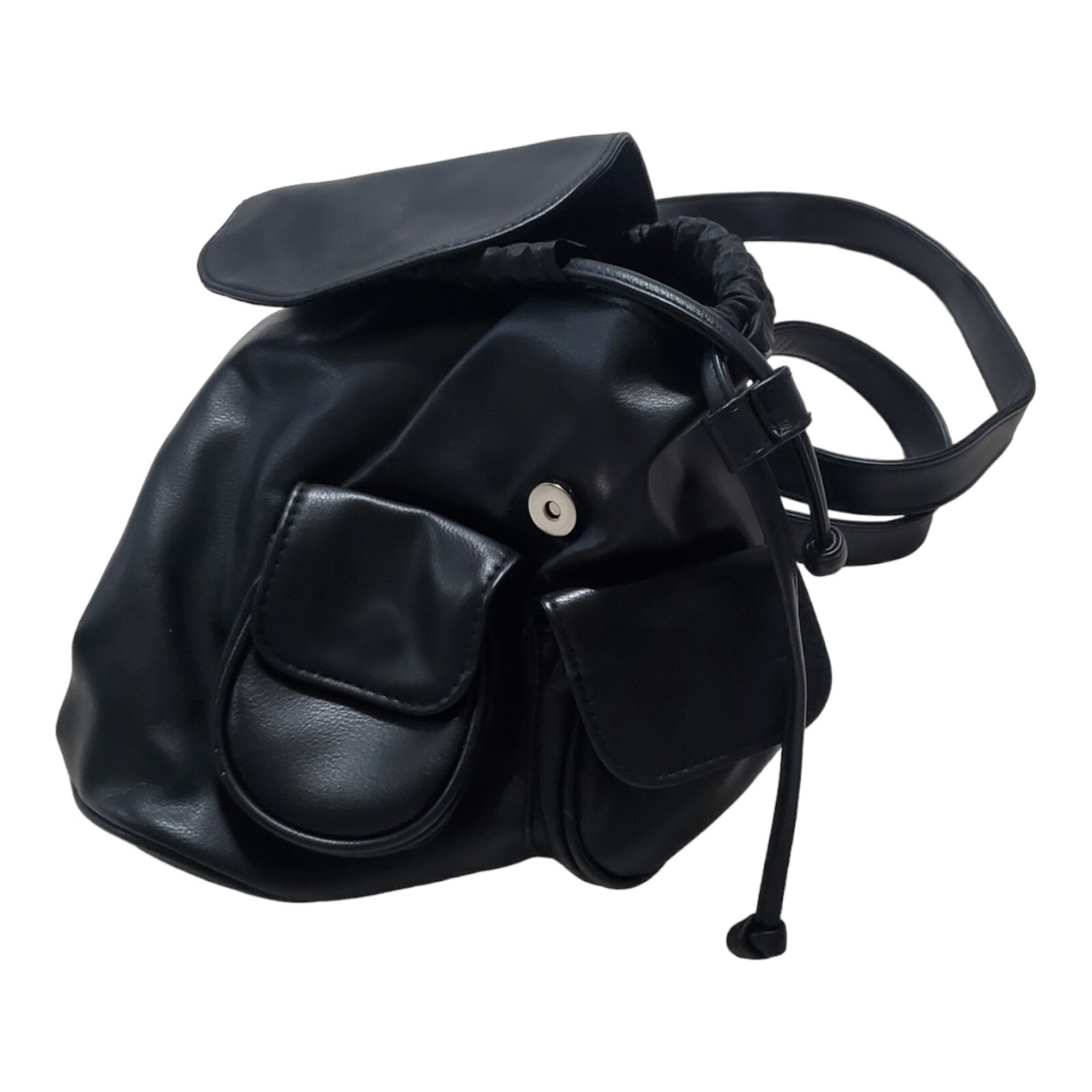 Wild Fable Mini Drawstring Backpack Handbag Black… - image 10