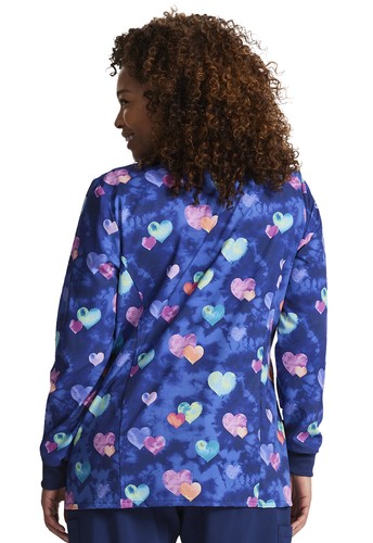 Hippie Hearts Dickies Scrubs EDS Warm Up Jacket DK309 HIHT - Picture 3 of 5