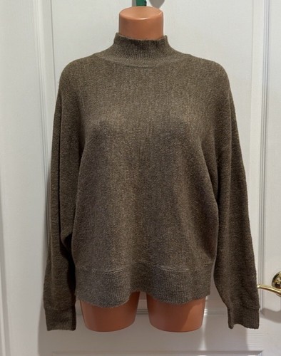 Suéter H&M Dolman Falso Tortuga Marrón Melange Talla S Pequeño
