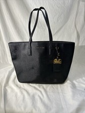 Marc Jacobs Black Saffiano Leather Large Tote Shoulder Bag Retail $350