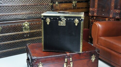 Amazing French Brass Bound Travel Trunk - Picture 1 of 12