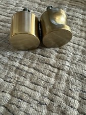 2 Pack Modern Cabinet KnobsSolid Brass Kitchen Hardware Brushed Gold Finish