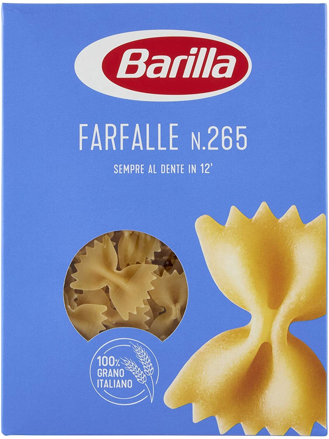 Pasta BARILLA Italienische FARFALLE N 265 aus Hartweizenmehl 4 Stück 500 gr