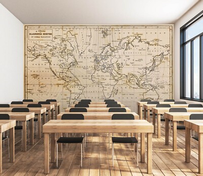 3D Textured World Map ZHUA846 Wallpaper Wall Murals Removable Self-adhesive Ann