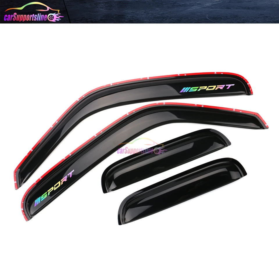 Visera de ventana en canal para Ford Ranger 99-11 protector de acrílico humo pantalla con deporte Foto 3 de 4