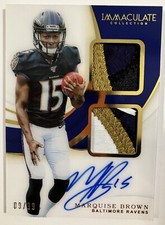 Marquise Hollywood Brown 2019 Immaculate Dual Rookie Patch Auto /99