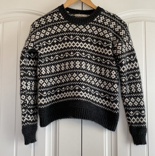 Marine Layer Jill Fair Isle Women's Crewneck Sweater Alpaca Wool Blend Size XS - Picture 3 of 11
