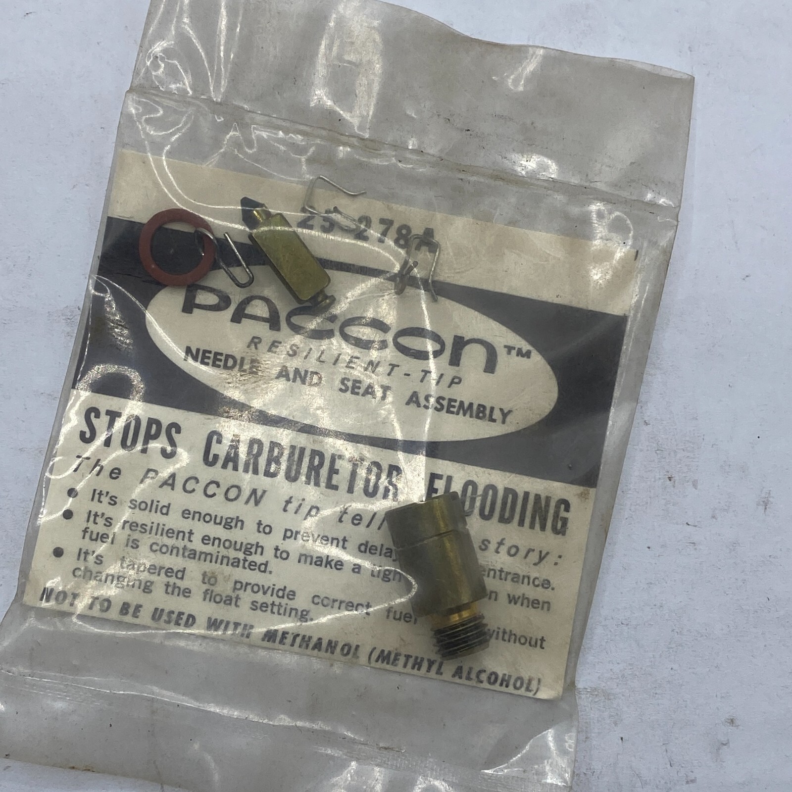 PACCON 25278A STOPS CARBURETOR FLOODING NEEDLE & SEAT ASSEMBLY 25278A