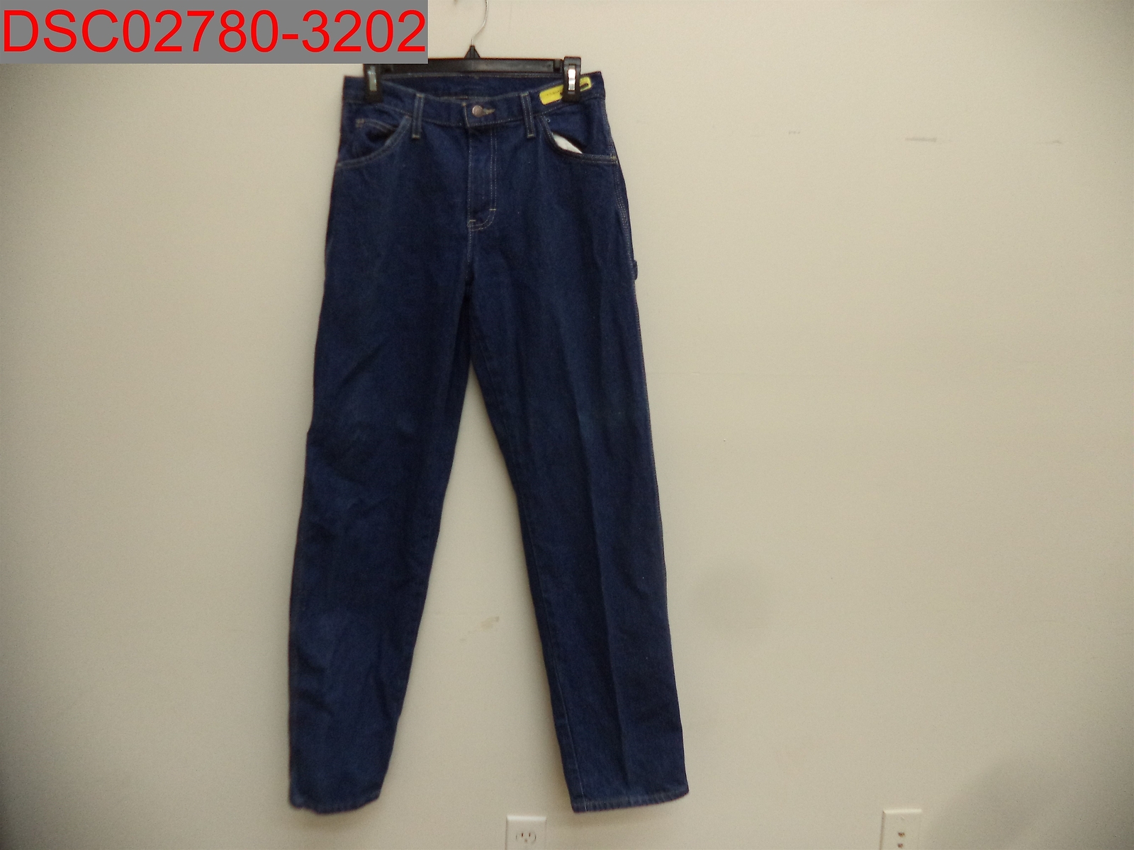 's Rinsed Blue Relaxed Fit Industrial Carpenter Jeans, Size 30