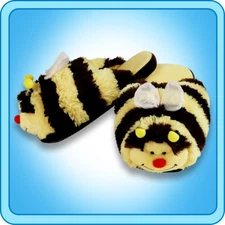 Pillow Pets Authentic Bumble Bee Slippers  Toy Gift - check size chart