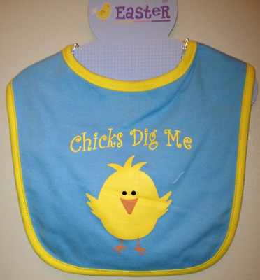 Little Wishes Baby Boy EASTER Bib - Chicks Dig Me