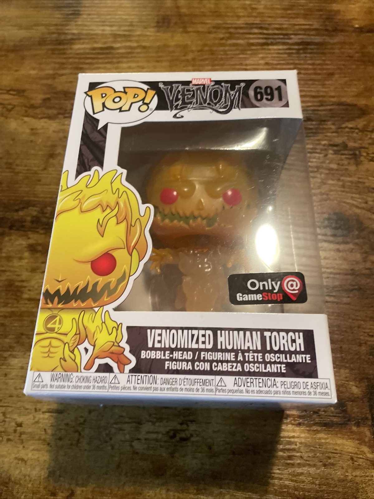 Funko Pop! Marvel Venom Venomized Human Torch #691 Gamestop Exclusive New