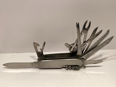 Swiss Style Pocketknife Multi 20+ Function Tool - Camping, Hiking, Fishing-NEW!!