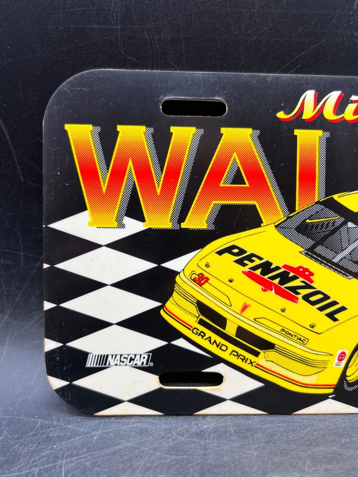 Etiqueta de carreras Nascar de colección placa Darrell Waltrip Pennzoil 30 1995 plástico Foto 4 de 4