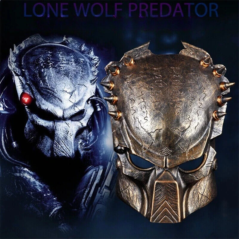 Cosplay Prop Alien vs Predator AVP Lone Wolf Predator Mask Collection Resin Mask - Image 2 of 4