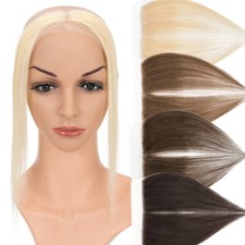 Hand-Tied Full Lace Cover-up Hairline Human Hair Patch Hairpiece Topper Toupee U