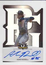 ASHE RUSSELL 2014 Leaf Valiant Perfect Game Die Cut Black Rookie Auto #D 2/3 RC