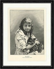 Good Friends Kids Pets Cat Girls Curly Coat Facsimile_A0407