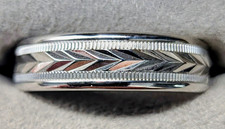 Benchmark 10K White Gold Wedding Band Ring Size 11.5(21mm) 6mm Width (5g)
