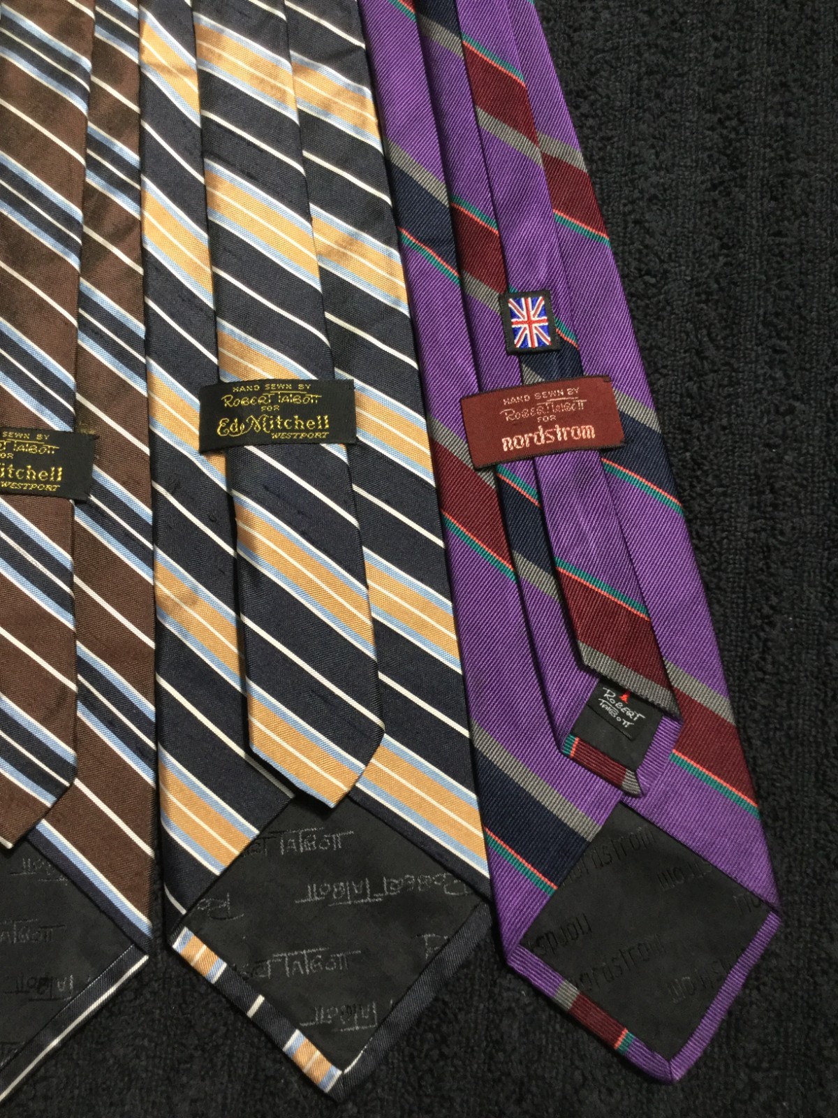 Robert Talbott Ed Mitchell Striped Hand Sewn Silk… - image 4